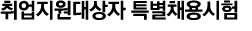 취업지원대상자 특별채용시험